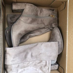 Over the knee heeled boots